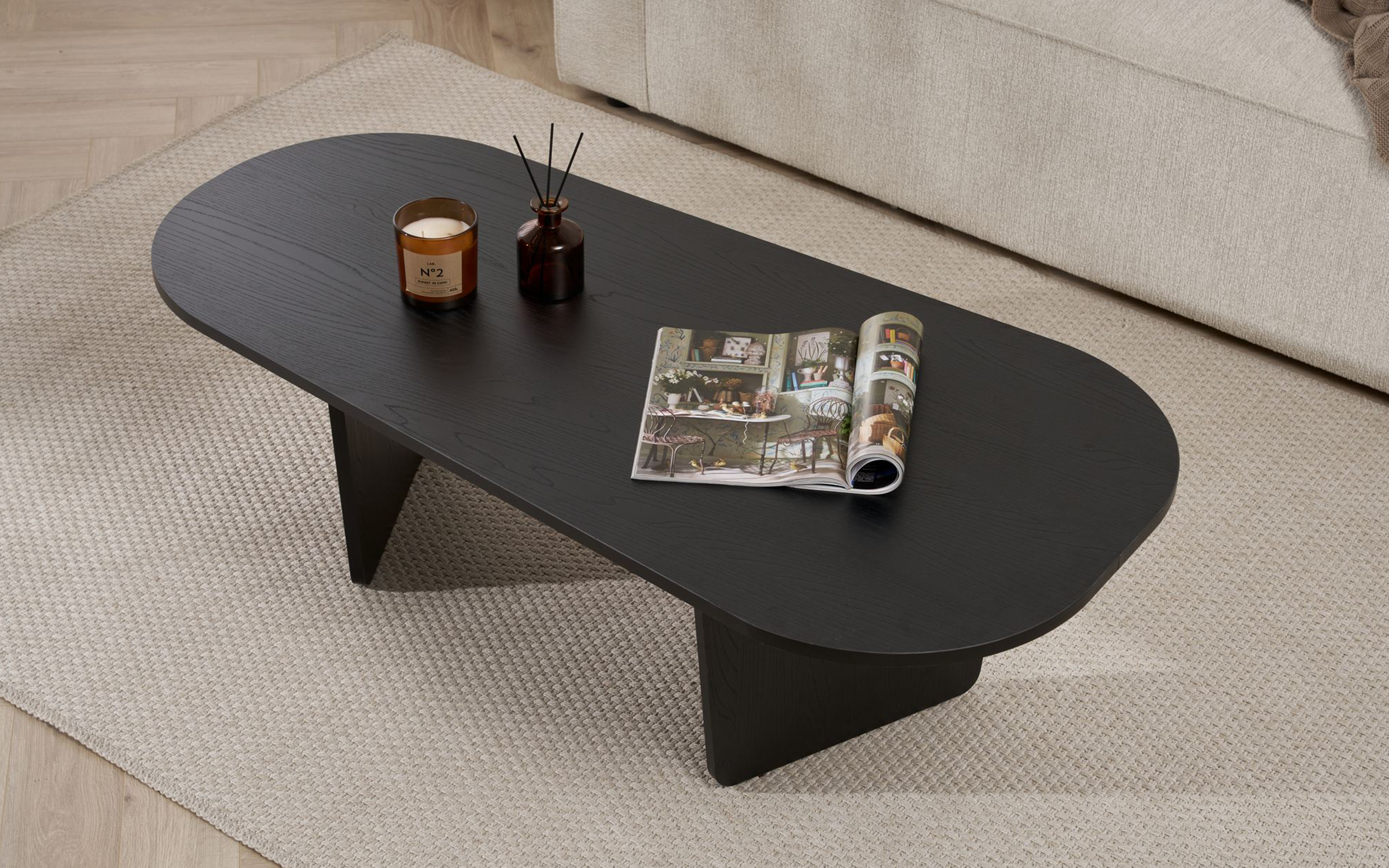 Masuta de cafea Ovalis, negru  4